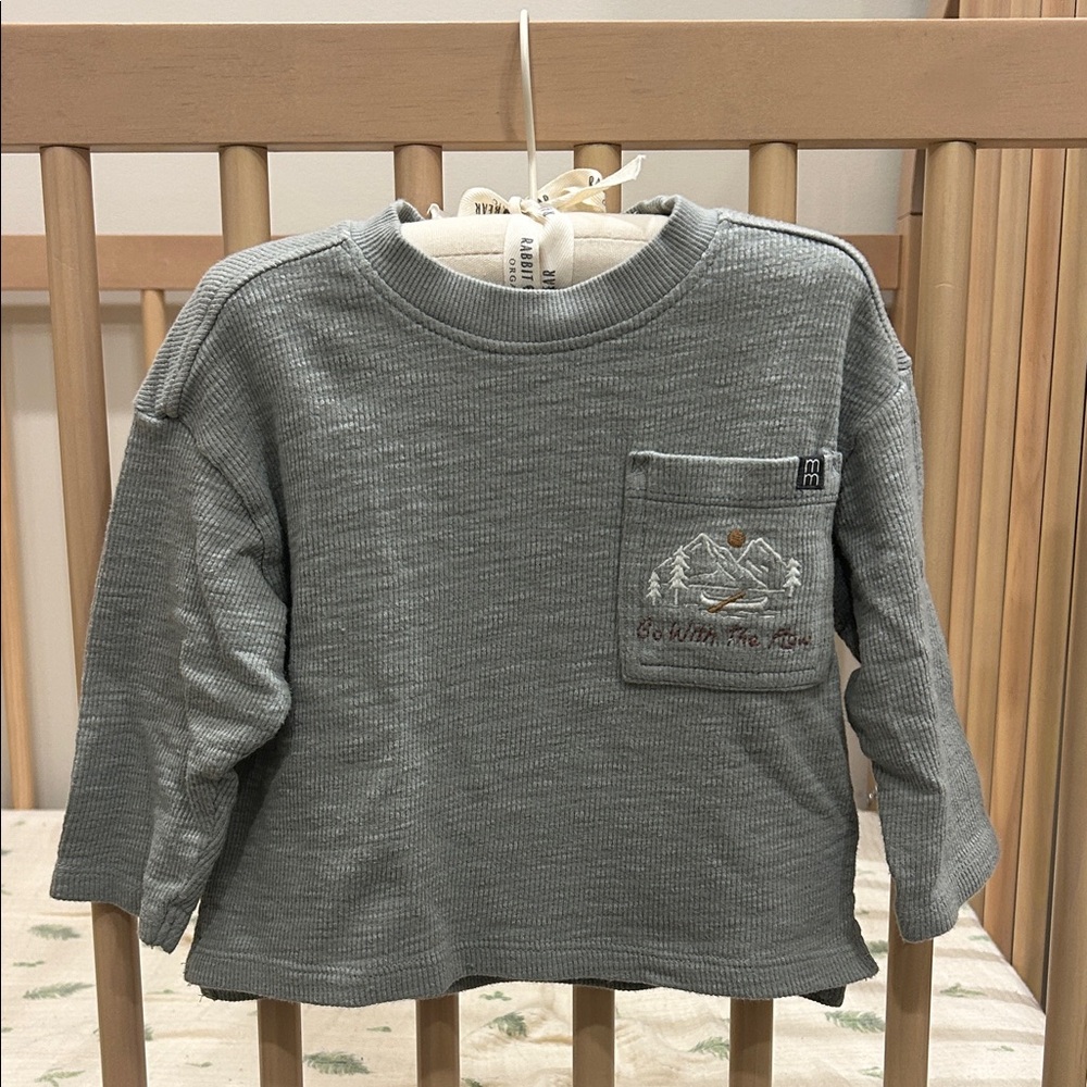 Like New Modern Moments Organic Cotton Drop Shoulder Tee w Oversized Pocket